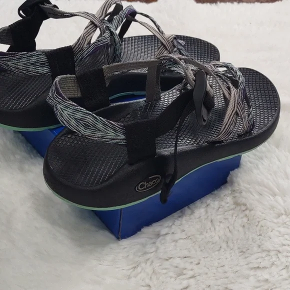Chaco , Size W10,Black and Gray Strappy Sandals - Picture 8 of 16